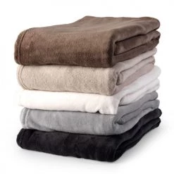 Dutch Decor Plaids Plaid Marron Fleece 150x200 Cm Uni -Plaids Soldes plaid marron fleece 150x200 cm uni 4