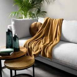 Dutch Decor Plaids Plaid Marron Fleece 150x200 Cm Uni -Plaids Soldes plaid marron fleece 150x200 cm uni 8