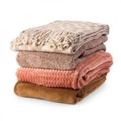 Dutch Decor Plaids Plaid Marron Fleece 150x200 Cm Uni -Plaids Soldes plaid marron fleece 150x200 cm uni 9