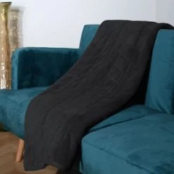 Sensei Maison Plaids Plaid Matelassé Sable 150x180 Cm -Plaids Soldes plaid matelasse carbone 150x180 cm