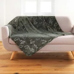 Douceur D'Intérieur Plaids Plaid Métallisé Rose Argent 125x150cm -Plaids Soldes plaid metallise kaki argent 125x150cm 4