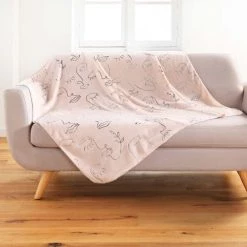 Douceur D'Intérieur Plaids Plaid Métallisé Rose Argent 125x150cm