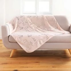 Douceur D'Intérieur Plaids Plaid Métallisé Kaki Argent 125x150cm -Plaids Soldes plaid metallise rose argent 125x150cm