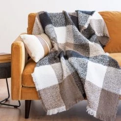 Plaids Soldes -Plaids Soldes plaid motifs a carreaux multicolores 130x170 1000 2 23 195757 1