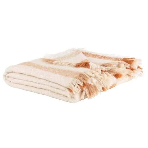 Maisons Du Monde Plaids Plaid Motifs à Rayures Orange Et écru 130x170 3 Maisons Du Monde Plaids Plaid Motifs à Rayures Orange Et écru 130x170