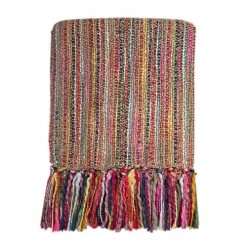 Malagoon Plaids Plaid Multicolore Beige 125x150 -Plaids Soldes plaid multicolore beige 125x150 2