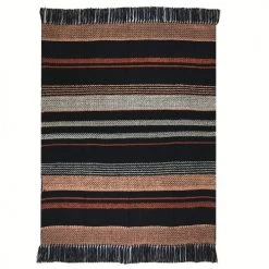 Malagoon Plaids Plaid Noir Multicolore 125x150 -Plaids Soldes plaid noir multicolore 125x150 4