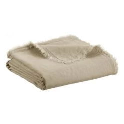 Vivaraise Plaids Plaid Nomade En Lin Caramel 130 X 180 -Plaids Soldes plaid nomade en lin naturel 130 x 180