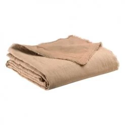 Vivaraise Plaids Plaid Nomade En Lin Sable 130 X 180