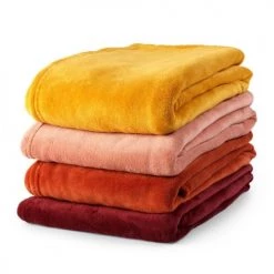 Dutch Decor Plaids Plaid Orange Fleece 150x200 Cm Uni -Plaids Soldes plaid orange fleece 150x200 cm uni 7