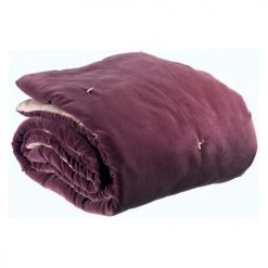 Vivaraise Plaids Plaid Points Noués En Coton Lilas 140 X 200 -Plaids Soldes plaid points noues en coton lilas 140 x 200 1