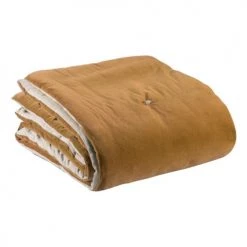 Vivaraise Plaids Plaid Points Noués En Coton Ocre 140 X 200 -Plaids Soldes plaid points noues en coton ocre 140 x 200 3