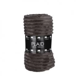 In The Mood Plaids Plaid Polaire Anthracite 180x130 -Plaids Soldes plaid polaire anthracite 180x130 7