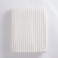 In The Mood Plaids Plaid Polaire Blanc Cassé 180x130 -Plaids Soldes plaid polaire blanc casse 180x130 3