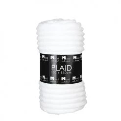 In The Mood Plaids Plaid Polaire Blanc Cassé 180x130 -Plaids Soldes plaid polaire blanc casse 180x130 5