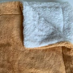 Le Comptoir De La Plage Plaids Plaid Polaire Doublé Imitation "Lapin" Caramel 130x170cm -Plaids Soldes plaid polaire double imitation lapin caramel 130x170cm 3