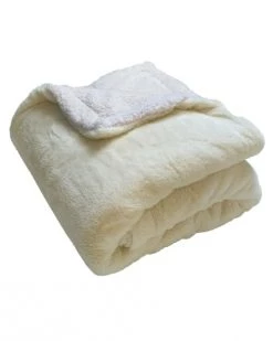 Le Comptoir De La Plage Plaids Plaid Polaire Doublé Imitation "Lapin" Crème 130x170cm 10 Le Comptoir De La Plage Plaids Plaid Polaire Doublé Imitation "Lapin" Crème 130x170cm -Plaids Soldes plaid polaire double imitation lapin creme 130x170cm 2