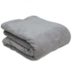 Sensei Maison Plaids Plaid Polaire Doublé Mouton Silver Gris 150x180 Cm -Plaids Soldes plaid polaire double mouton silver gris 150x180 cm 2