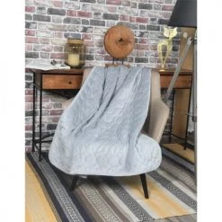 Sensei Maison Plaids Plaid Polaire Matelassé Glacier 130x170 Cm -Plaids Soldes plaid polaire matelasse glacier 130x170 cm 1