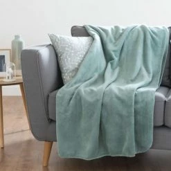 Maisons Du Monde Plaids Plaid Polaire Vert 150x230