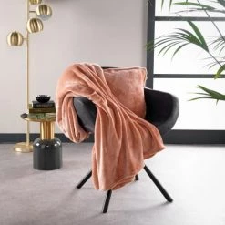 Dutch Decor Plaids Plaid Rose Fleece 150x200 Cm Uni -Plaids Soldes plaid rose fleece 150x200 cm uni 7