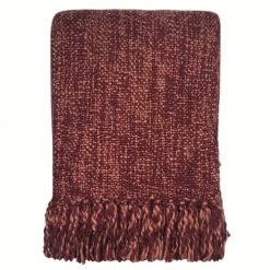 Malagoon Plaids Plaid Rouge Bordeaux 125x150 -Plaids Soldes plaid rouge bordeaux 125x150 3