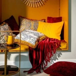 Dutch Decor Plaids Plaid Rouge Fleece 140x180 Cm Avec Motif -Plaids Soldes plaid rouge fleece 140x180 cm avec motif 4