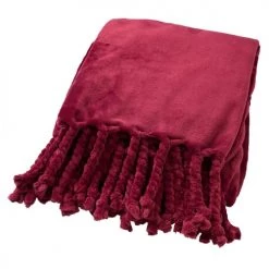 Dutch Decor Plaids Plaid Rouge Fleece 150x200 Cm Uni -Plaids Soldes plaid rouge fleece 150x200 cm uni 20