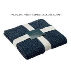 Vivaraise Plaids Plaid Stonewashed En Coton Amande 140 X 200 -Plaids Soldes plaid stonewashed en coton amande 140 x 200 4