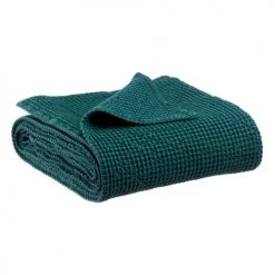 Vivaraise Plaids Plaid Stonewashed En Coton Pétrole 140 X 200