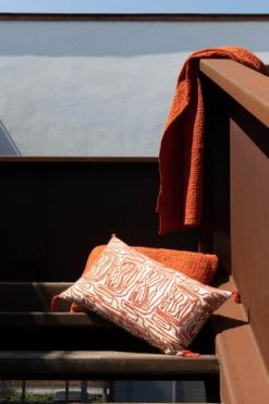 Vivaraise Plaids Plaid Stonewashed En Coton Amande 140 X 200 -Plaids Soldes plaid stonewashed en coton rooibos 140 x 200 5