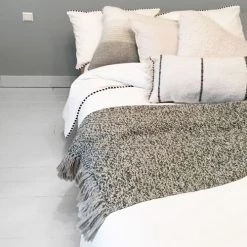 Malagoon Plaids Plaid Tissé Beige Sable 125x150 -Plaids Soldes plaid tisse beige sable 125x150 6