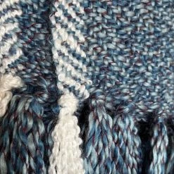 Malagoon Plaids Plaid Tissé Bleu Plomb 125x150 -Plaids Soldes plaid tisse bleu plomb 125x150 3