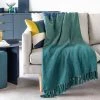 Maisons Du Monde Plaids Plaid Tissé En Coton Finition Franges Bleu Marine Et Vert 160x210 -Plaids Soldes plaid tisse en coton finition franges bleu marine et vert 160x210 1000 11 8 227845 1