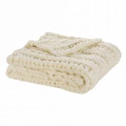 Maisons Du Monde Plaids Plaid Tressé écru 130x160