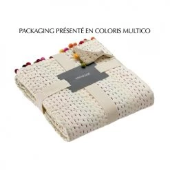 Vivaraise Plaids Plaid Uni En Coton Camel 140 X 200 -Plaids Soldes plaid uni en coton camel 140 x 200 3