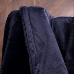 Today Plaids Plaid Uni En Polyester Bleu 125x150 Cm -Plaids Soldes plaid uni en polyester bleu 125x150 cm 8