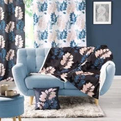 Douceur D'Intérieur Plaids Plaid Velours Sherpa Bleu 125x150cm -Plaids Soldes plaid velours sherpa bleu 125x150cm 4