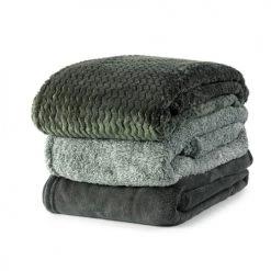 Dutch Decor Plaids Plaid Vert Fleece 140x180 Cm Uni -Plaids Soldes plaid vert fleece 140x180 cm uni 4