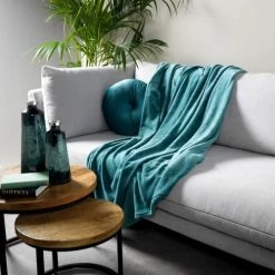 Dutch Decor Plaids Plaid Vert Fleece 150x200 Cm Uni -Plaids Soldes plaid vert fleece 150x200 cm uni 24