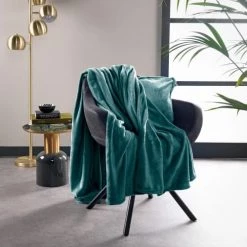 Dutch Decor Plaids Plaid Vert Fleece 150x200 Cm Uni -Plaids Soldes plaid vert fleece 150x200 cm uni 32