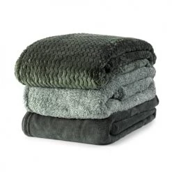 Dutch Decor Plaids Plaid Vert Fleece 150x200 Cm Uni -Plaids Soldes plaid vert fleece 150x200 cm uni 6