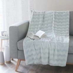 Maisons Du Monde Plaids Plaid Vert Menthe 150x230