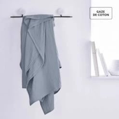 Home Maison Plaids Plaid Xl En Gaze De Coton Coton Bronze 200 X 150 -Plaids Soldes plaid xl en gaze de coton coton acier 200 x 150 7