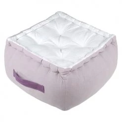 Stof Matelas Et Coussins De Sol Pouf De Sol En Coton 40x40 H30cm -Plaids Soldes pouf de sol en coton 40x40 h30cm 1