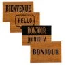 Five Simply Smart Set De 4 Paillassons Coco Bonjour, A Bientôt, Hello, Bienvenue - 60x40