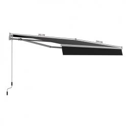 RED DECO Panneaux Et Stores Japonais Store Banne Manuel 3x2m Aluminium Gris 295 X 200 X 14,2 Cm -Plaids Soldes store banne manuel 3x2m aluminium gris 295 x 200 x 14 2 cm 4