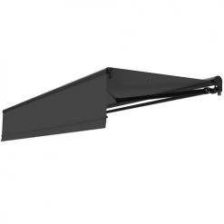 RED DECO Panneaux Et Stores Japonais Store Banne Motorisé 3x2m Aluminium Gris Lambrequin Enroulable