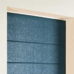 Madura Panneaux Et Stores Japonais Store Bateau 45x220 Cm Pétrole Et Bourdon Noir En Lin -Plaids Soldes store bateau 45x220 cm petrole et bourdon noir en lin 2