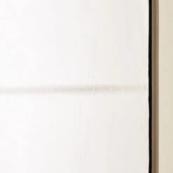 Madura Rideaux Et Voilages Store Bateau 60x220 Cm Blanc Pur Et Bourdon Noir En Lin -Plaids Soldes store bateau 60x220 cm blanc pur et bourdon noir en lin 3